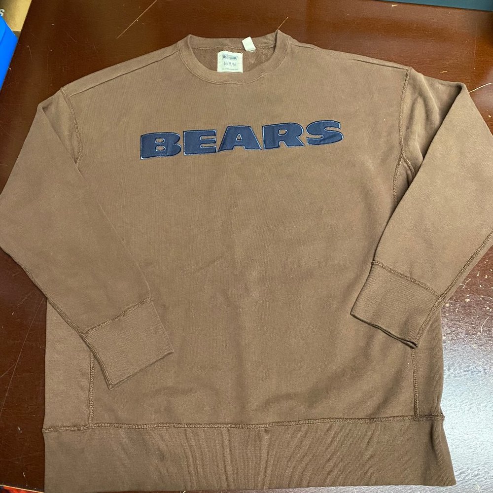 Tailgate Mens Brown Bears Crew Neck Long Sleeve Pullover Sweatshirt Size Medium